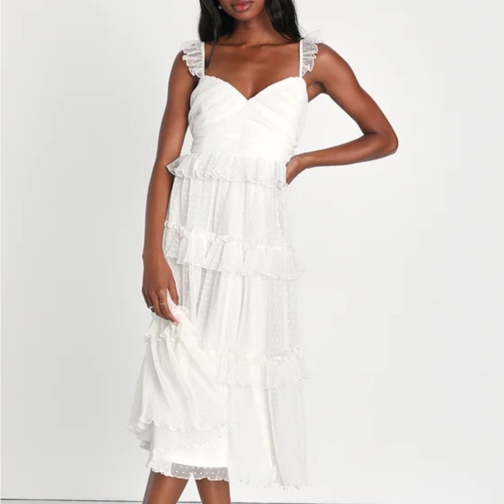 Lulus white tulle dress